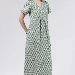 Women’s A-Line Printed Cotton-Blend Nighty