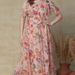 Floral Printed Chiffon Maxi Dress