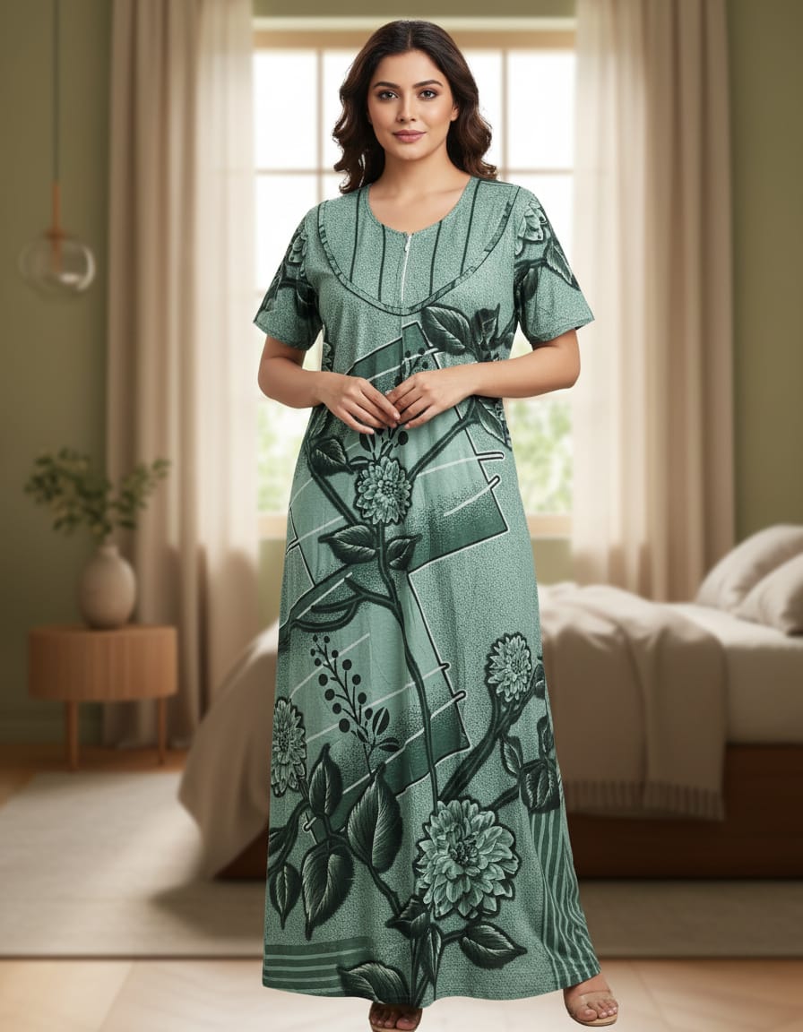 WhatsApp Image 2026-05-16 at 4.56.09 PM Cotton Blend Full Length Nighty - Image 1