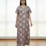 Cotton Blend Full Length Nighty